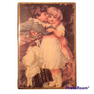 Vtg Mapsa Music Box Wood Switzerland Swiss Movement Song from Ice Mountain